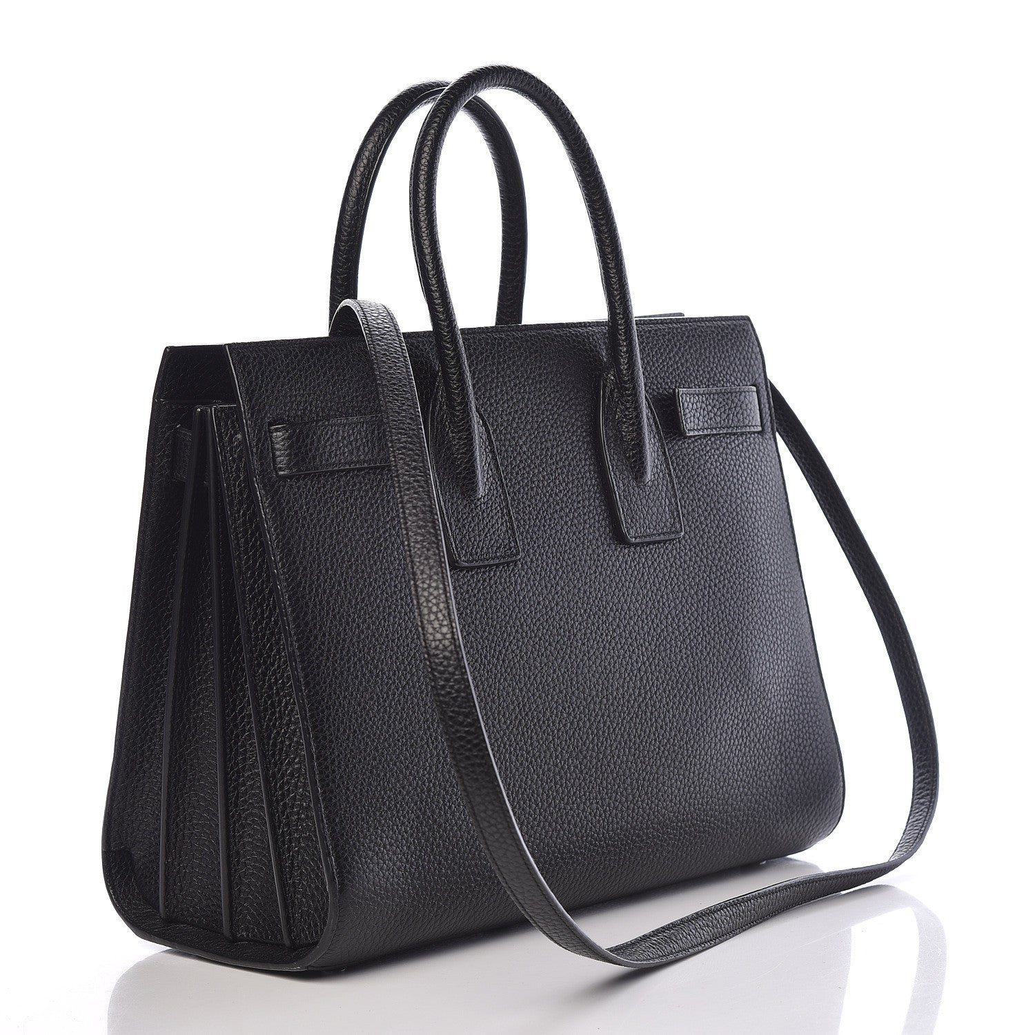 Saint Laurent Grained Calfskin Small Sac De Jour Black 3 of 10