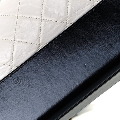 Chanel Aged Calfskin Quilted Medium Gabrielle Hobo Black White 12 of 15