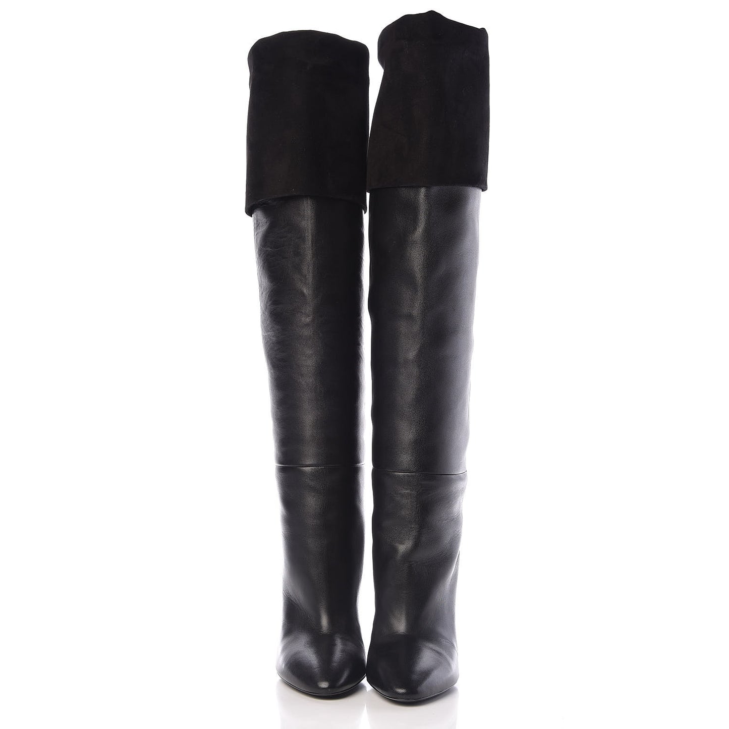 Calfskin Suede Lou Knee High Boot 37 Black