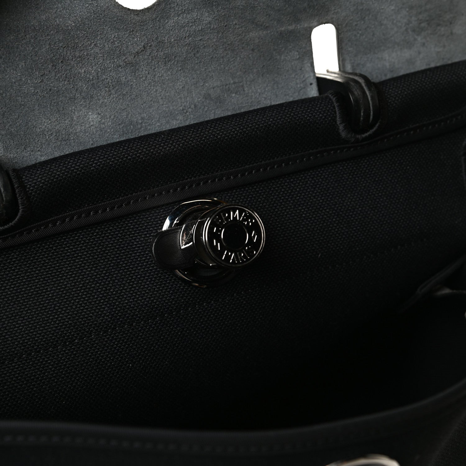 Hermes Military Toile Vache Hunter Herbag Zip PM 31 Black 6 of 14