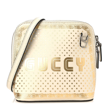 Gucci X SEGA Calfskin GUCCY Stars Mini Dome Shoulder Bag Mystic White Gold 1 of 14