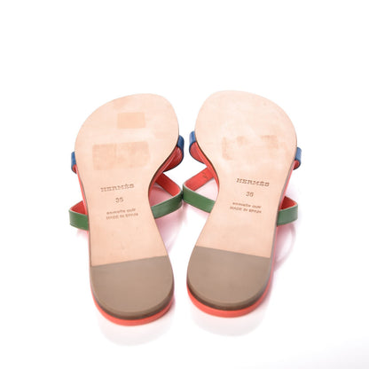 Hermes Nappa Calfskin Corfou Sandals 36 5 of 12