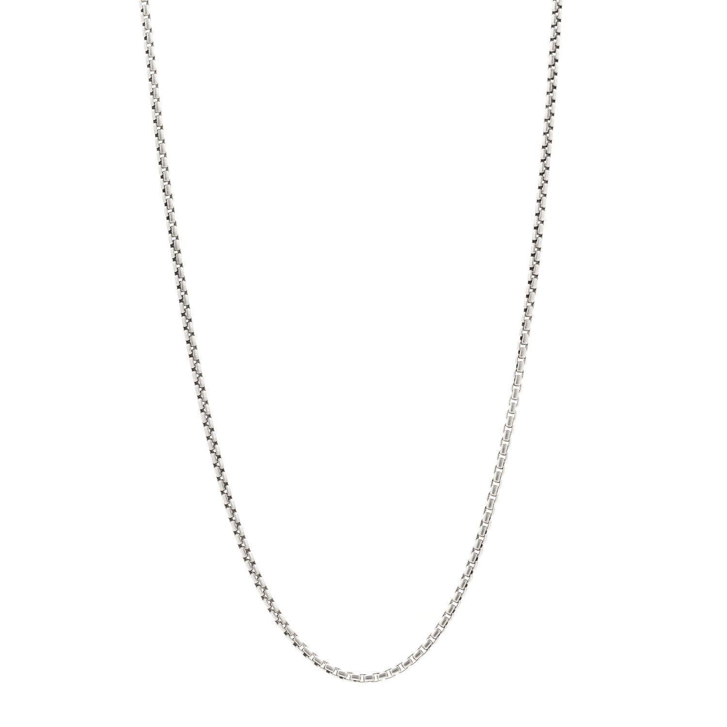 David Yurman Sterling Silver 2.5mm Small Box Chain Necklace 20" 1 of 4