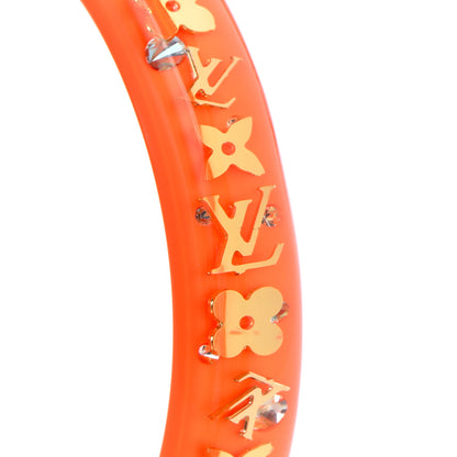 Louis Vuitton Resin Swarovski Medium Inclusion Bracelet PM Orange Sunset 4 of 4