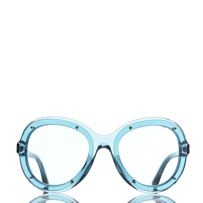 Chanel Acetate Round CC Sunglasses 71199 Light Blue 3 of 8