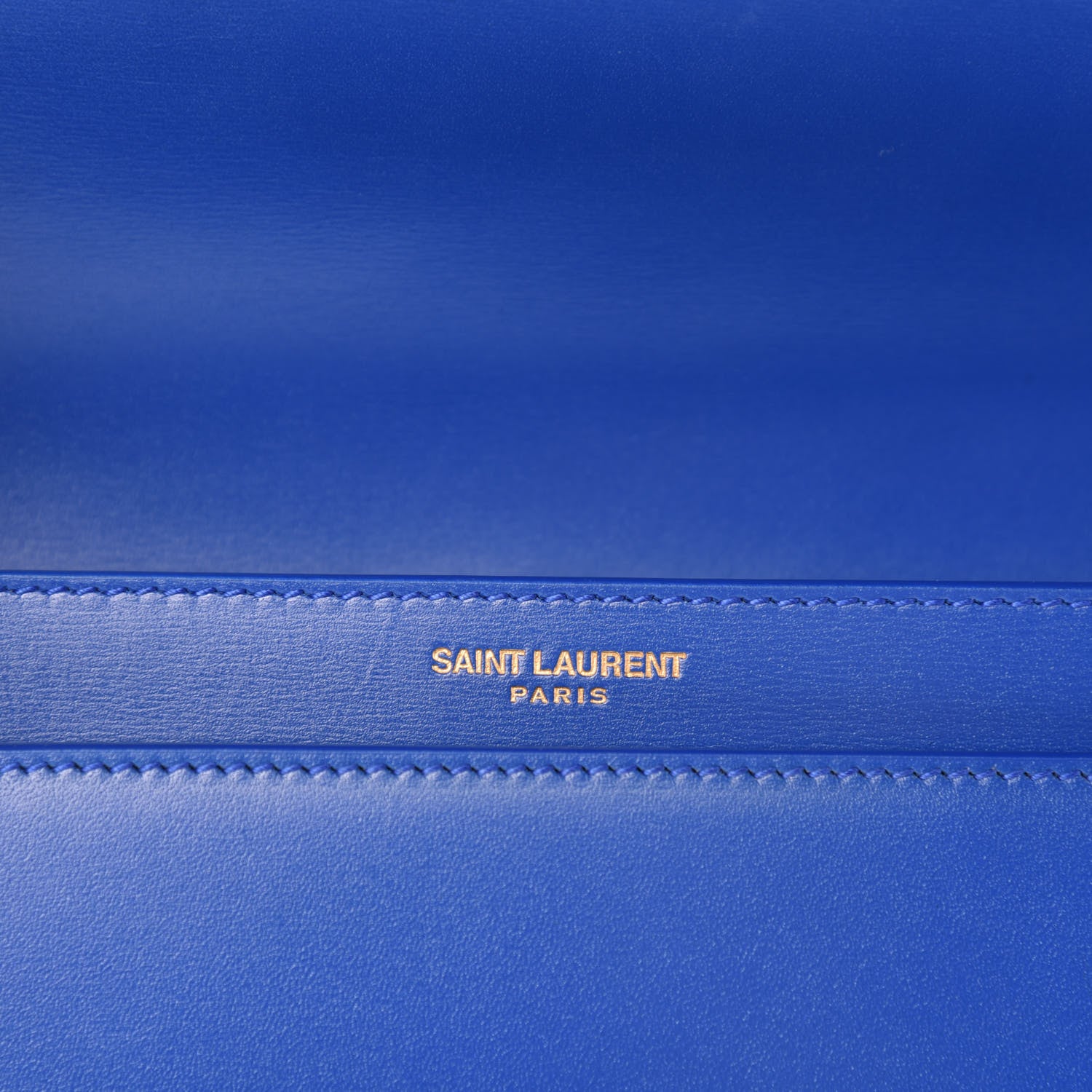 Saint Laurent Smooth Calfskin Monogram Cassandra Clasp Bag Blue Majorelle 8 of 11