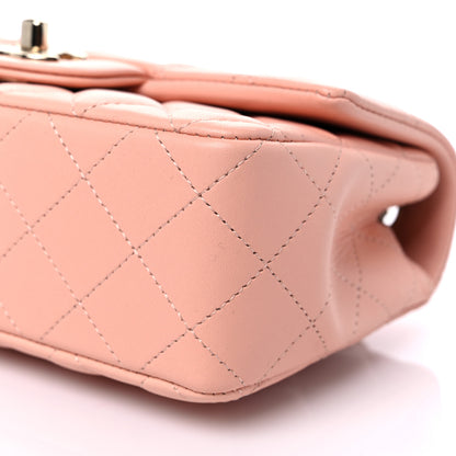 Chanel Lambskin Quilted Mini Rectangular Flap Light Pink 9 of 9