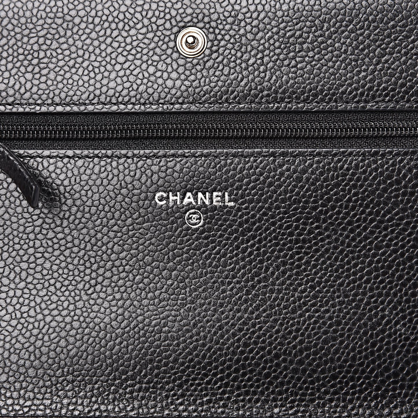 Caviar Patent CC Wallet On Chain WOC Black