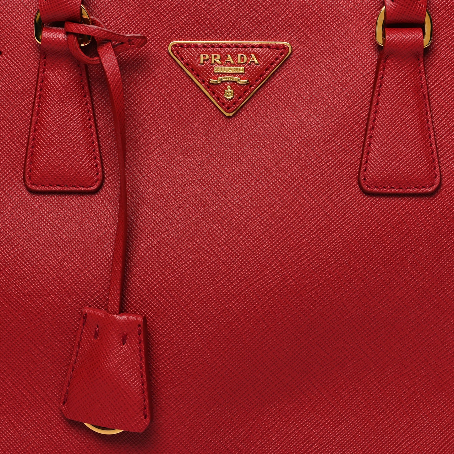 Saffiano Small Galleria Double Zip Tote Fuoco