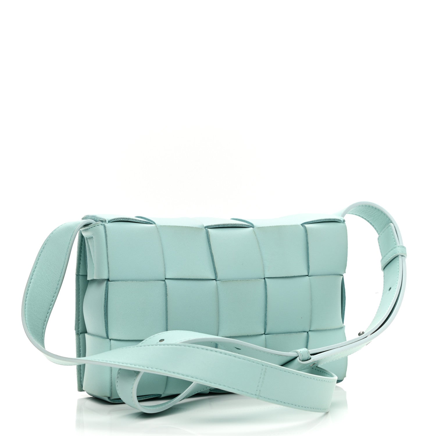Bottega Veneta Lambskin Maxi Intrecciato Cassette Crossbody Bag Ice 3 of 10