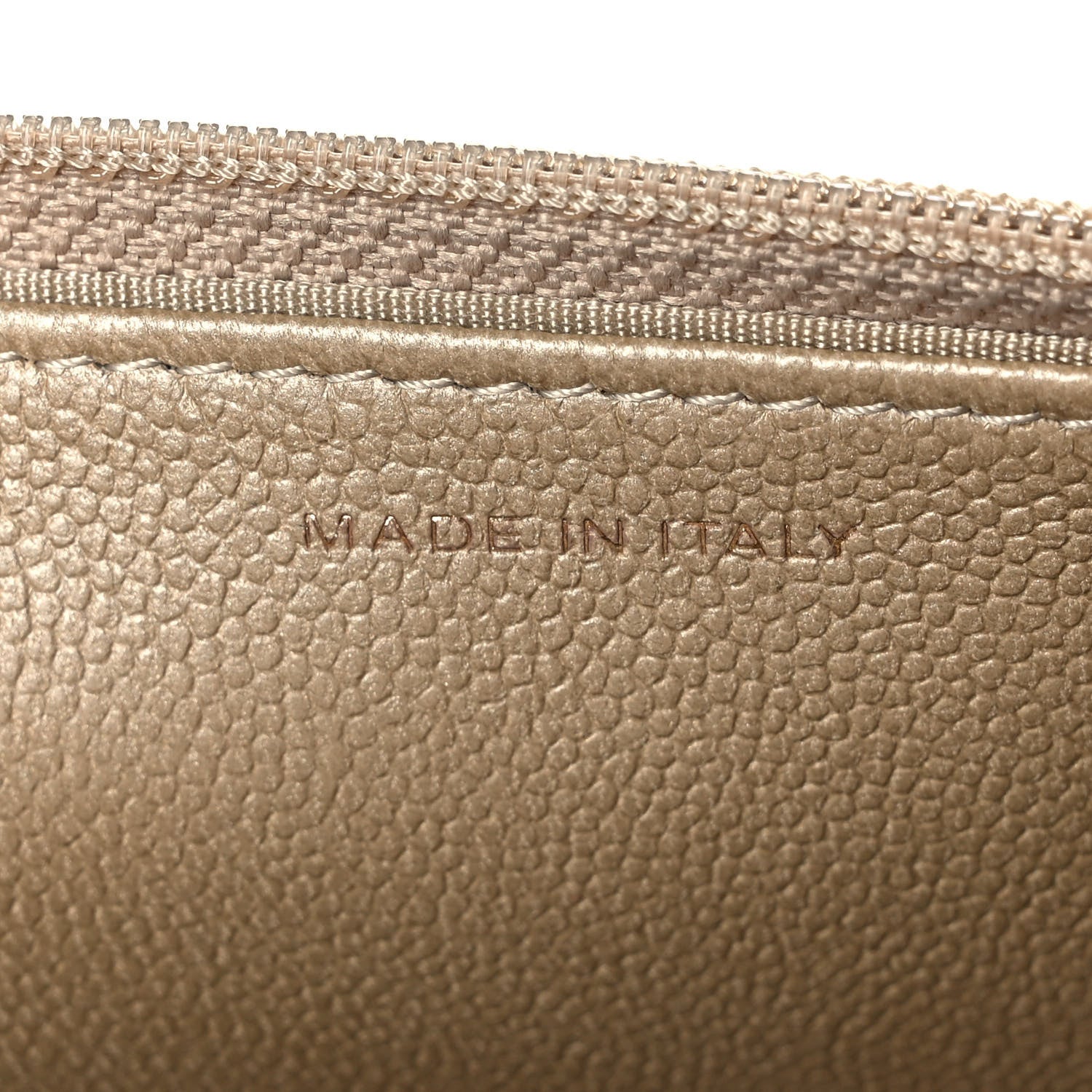 Chanel Metallic Caviar Quilted Boy Wallet On Chain WOC Light Gold 8 of 10