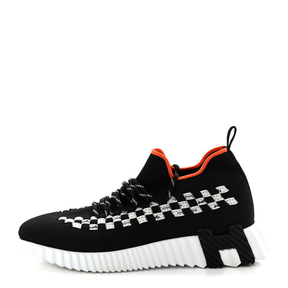 Hermes Knit Womens Flex Bolduc Sneakers 37 Black White 1 of 9