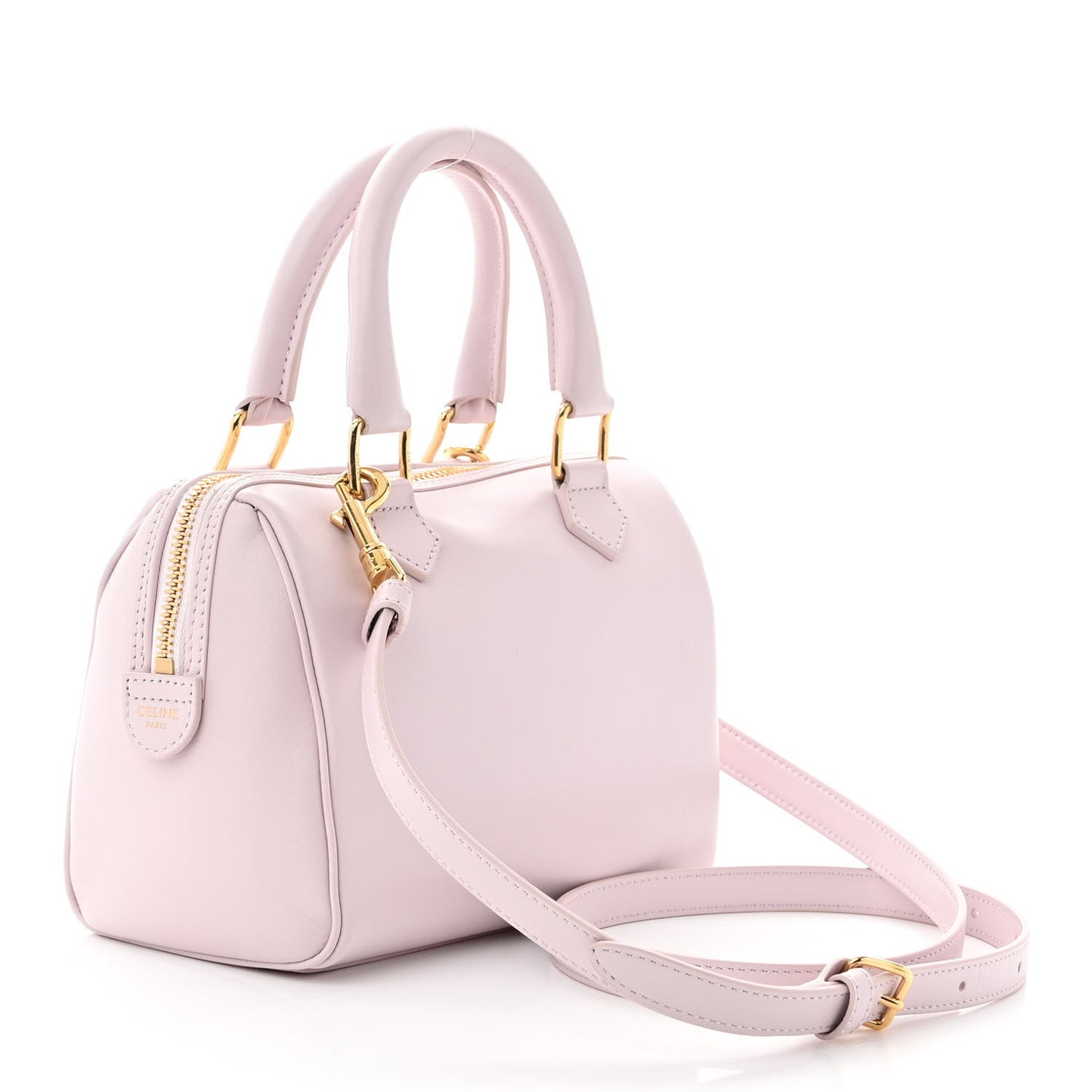 Smooth Calfskin Triomphe Small Boston Bag Poudre