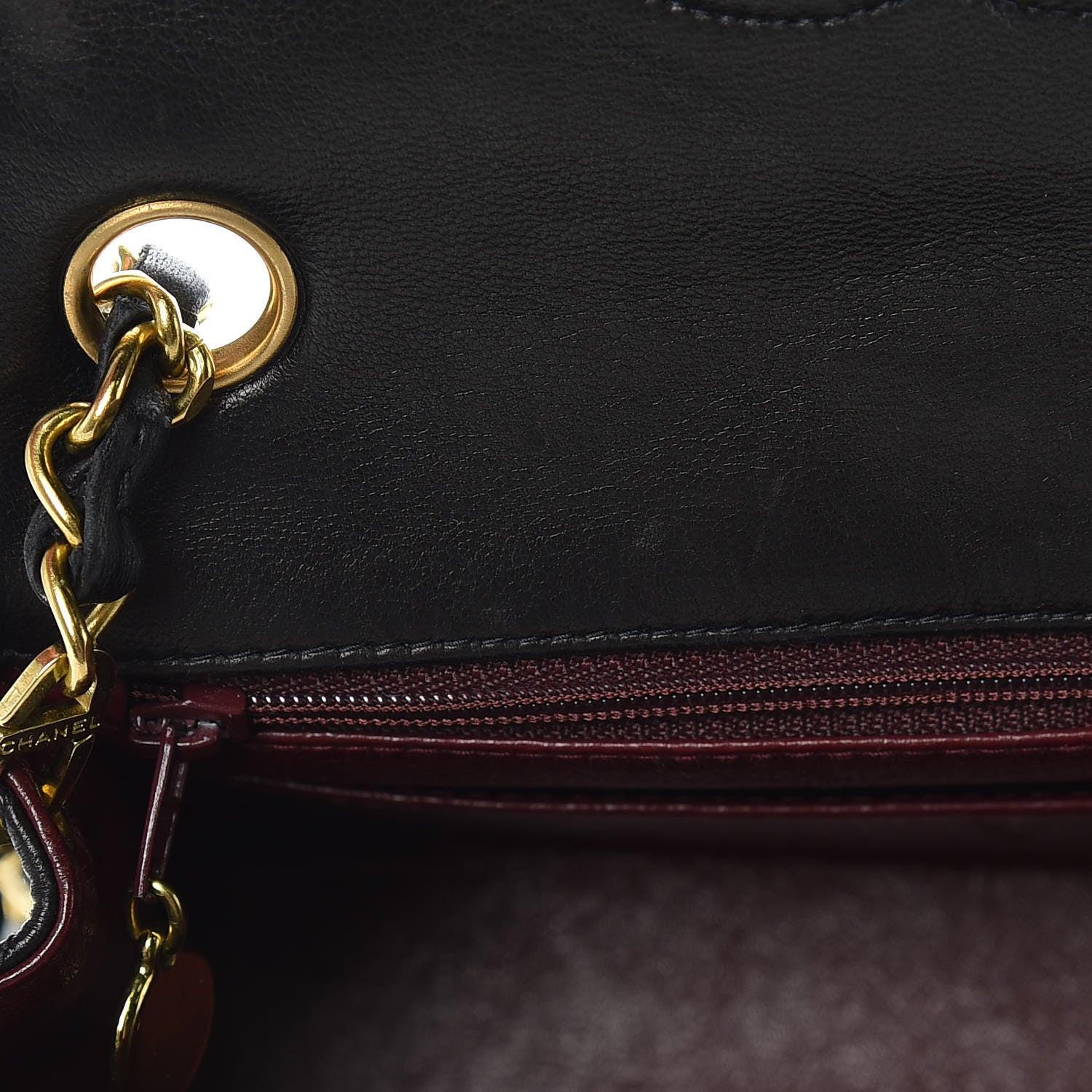 Chanel Lambskin Quilted Mini Square Flap Black 9 of 11