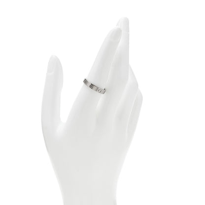 Cartier 18K White Gold 3.5mm LOVE Wedding Band Ring 56 7.5 2 of 6