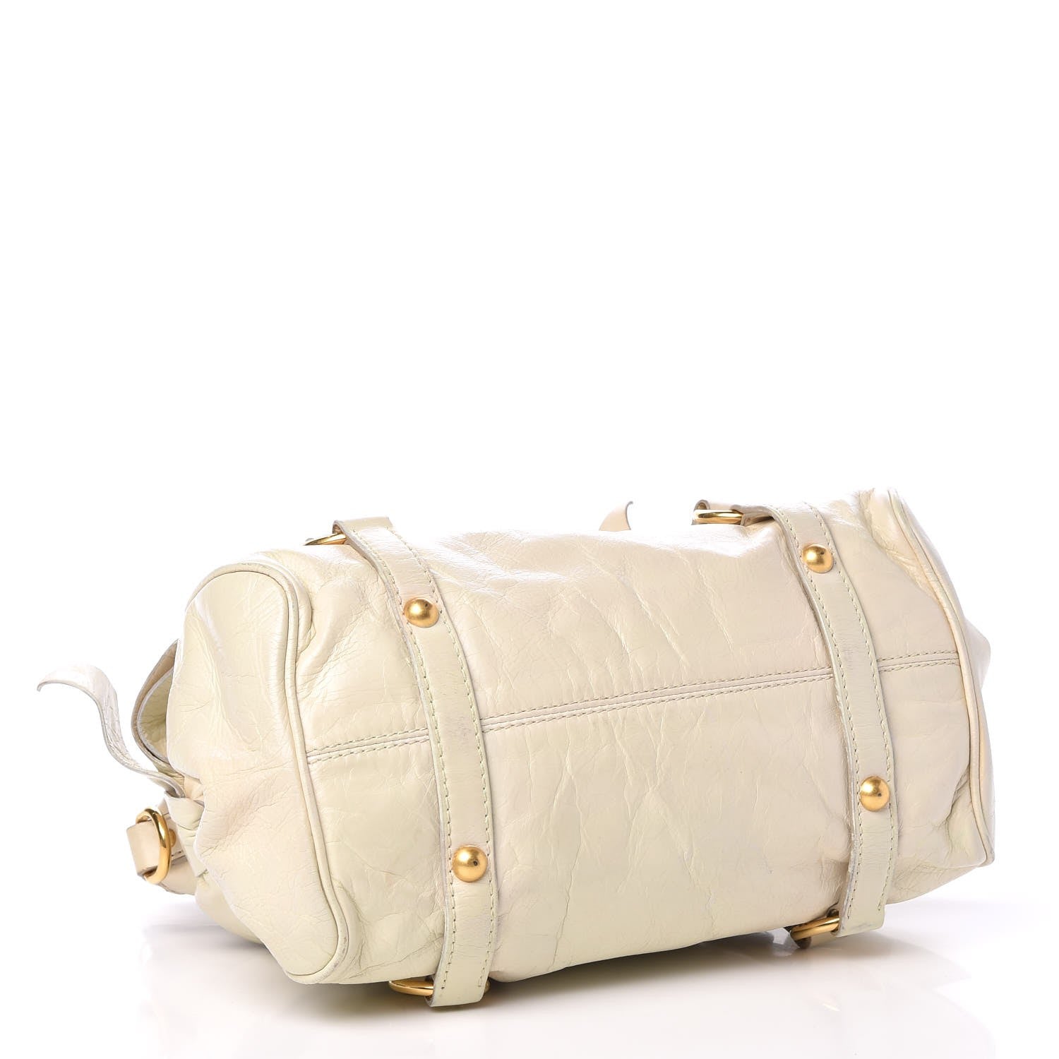 Miu Miu Vitello Lux Bow Bag Satchel Talco 4 of 12