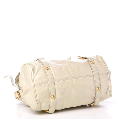 Miu Miu Vitello Lux Bow Bag Satchel Talco 4 of 12