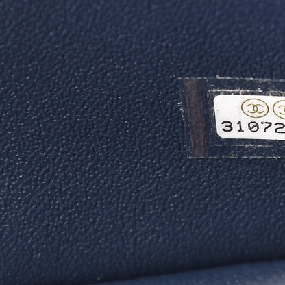 Chanel Lambskin Quilted Mini Rectangular Flap Dark Blue 7 of 10