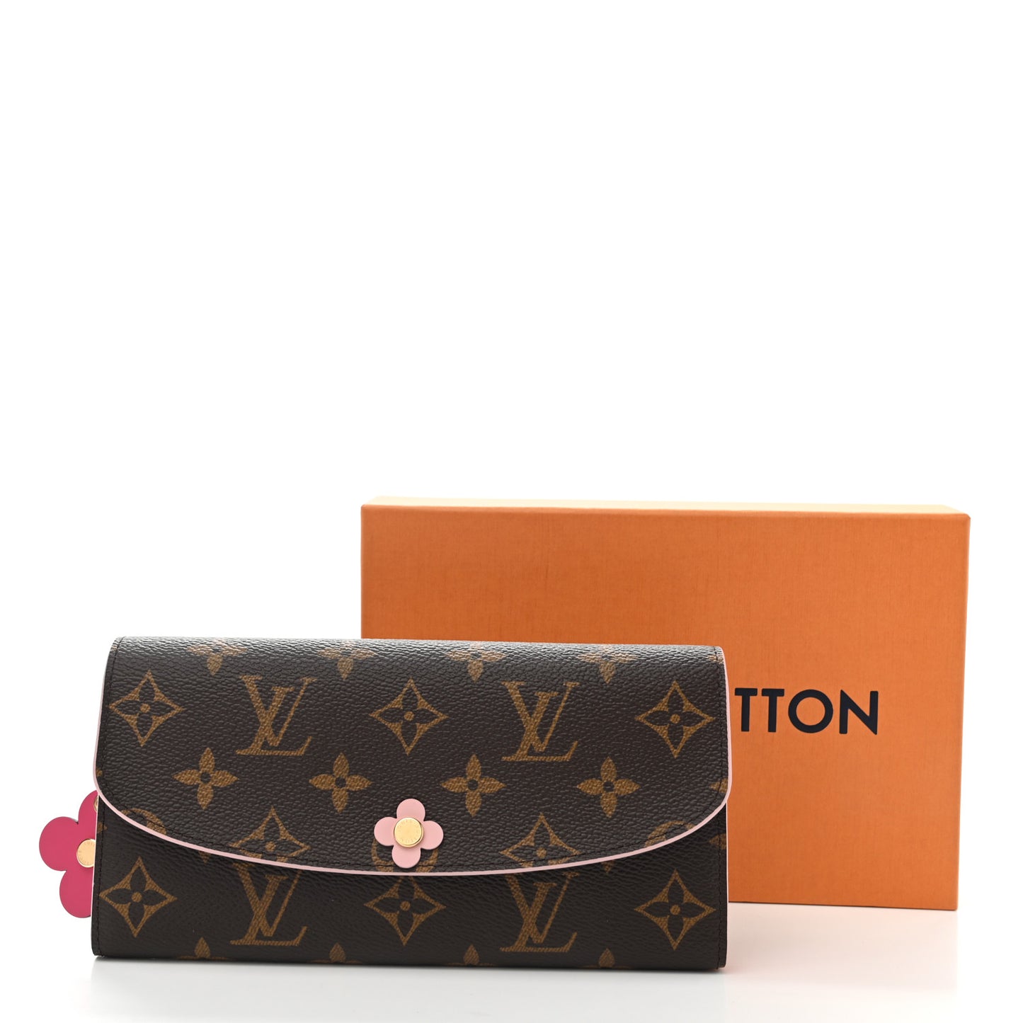 Monogram Bloom Flower Emilie Wallet Fuchsia
