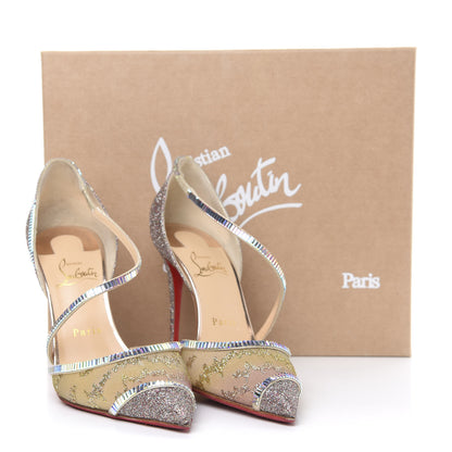 Christian Louboutin Mini Glitter Rete Tulle Chiara Diams 100 Pump 38.5 Version Multicolor 8 of 8