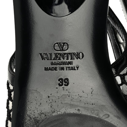 Valentino Garavani Mesh Vlogo Slingback Pumps 39 Black 6 of 6