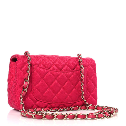Chanel Satin Quilted CC Mini Rectangular Flap Dark Pink 3 of 10