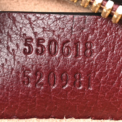 Gucci Soft Textured Calfskin Web Mini Ophidia Round Shoulder Bag Vintage Bordeaux 7 of 10