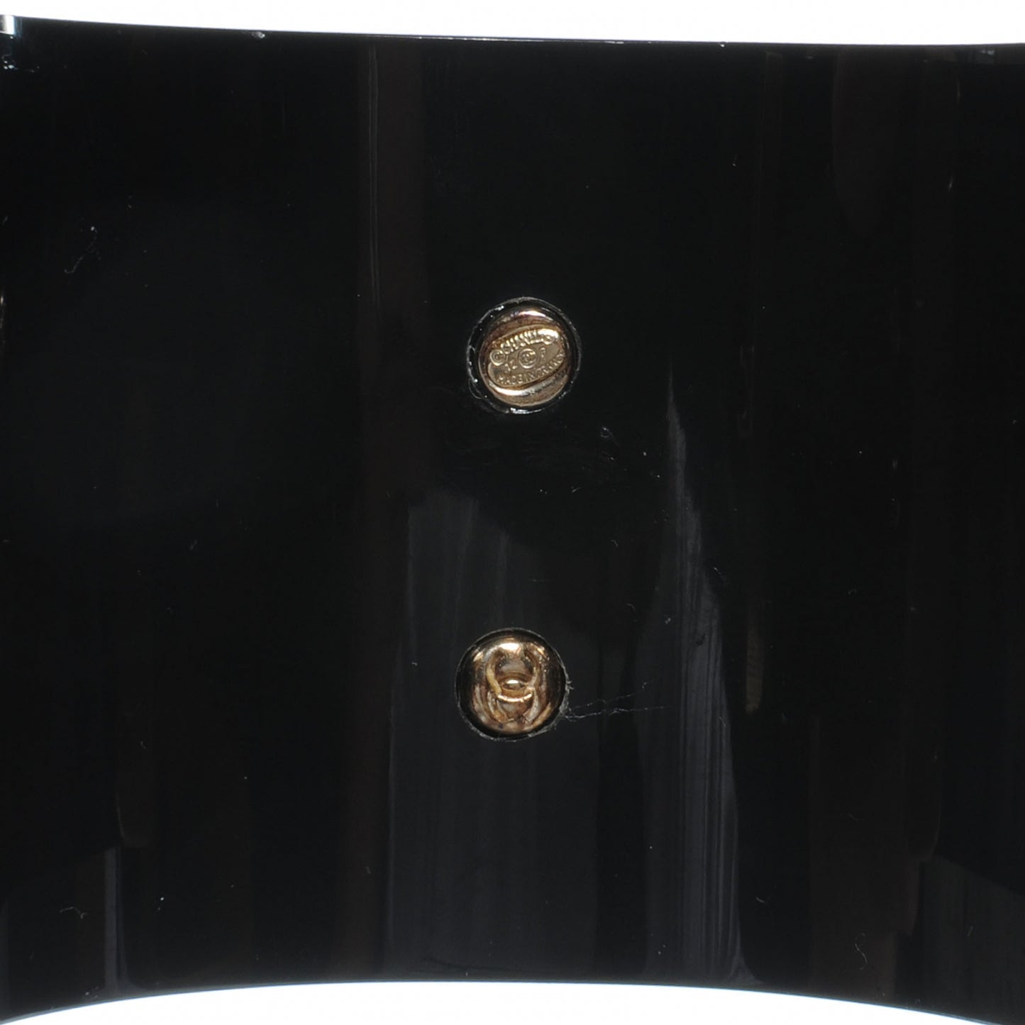 Resin Crystal CC Camellia Wide Cuff Black