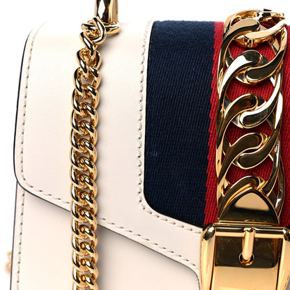 Gucci Calfskin Mini Sylvie Chain Shoulder Bag White 17 of 17
