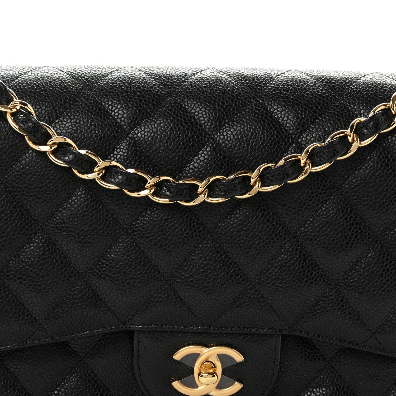 Chanel Caviar Quilted Jumbo Double Flap Black 8 of 10