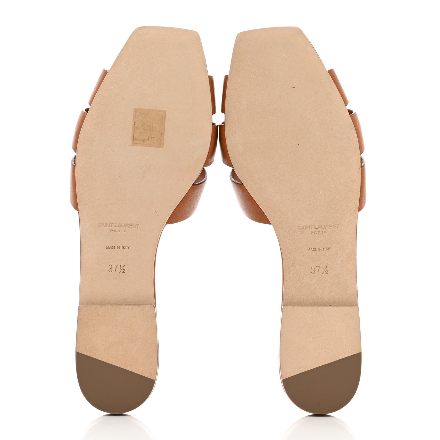 Calfskin Tribute 05 Slide Sandals 37.5 Amber