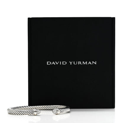 David Yurman Sterling Silver Pave Diamond 5mm Cable Classics Bracelet 5 of 5