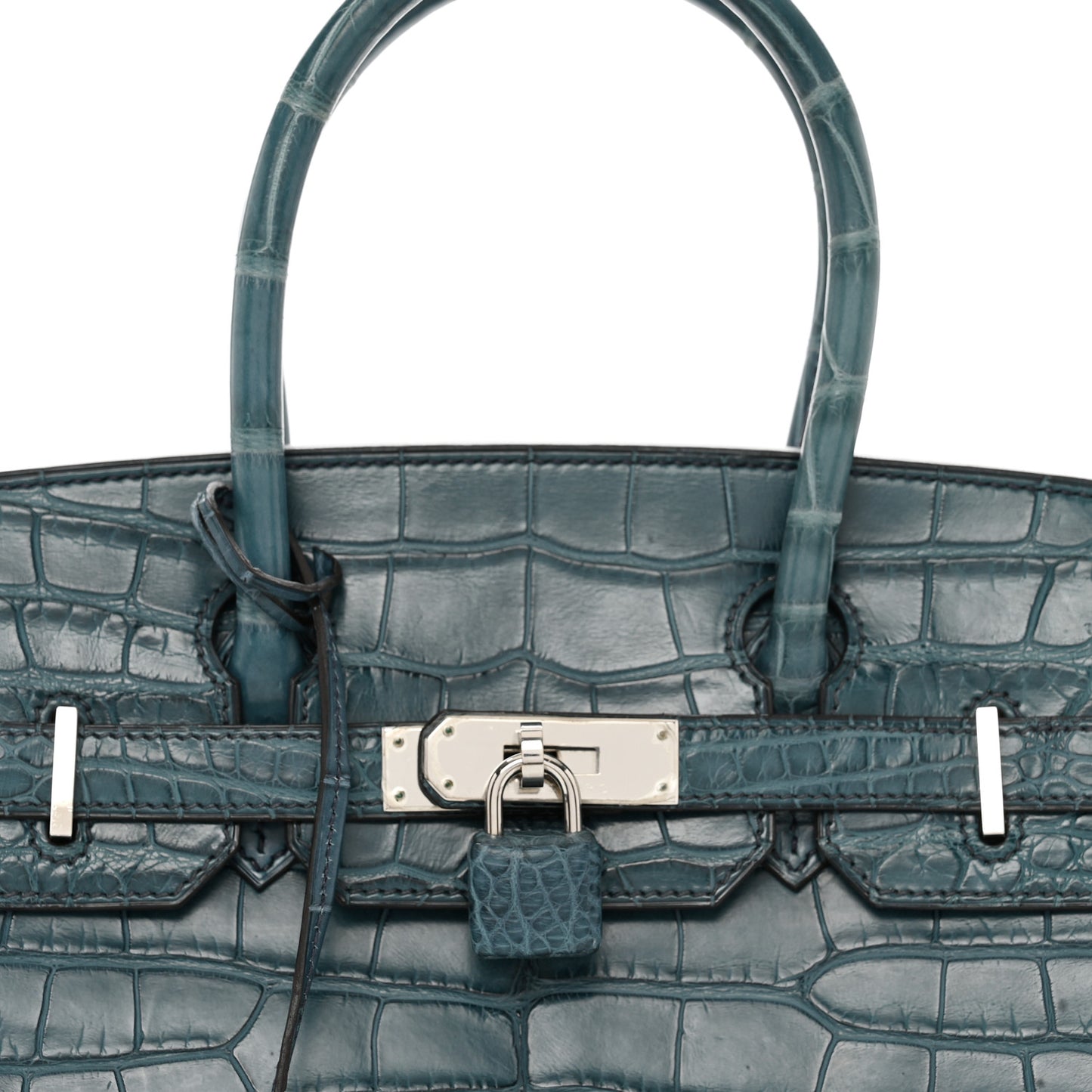 Matte Alligator Birkin 30 Bleu Tempete