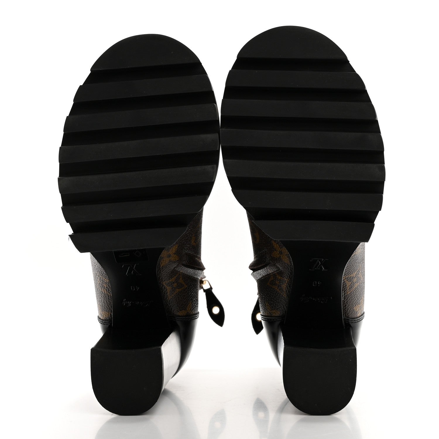 Louis Vuitton Patent Calfskin Monogram Star Trail Ankle Boots 40 Black 5 of 9