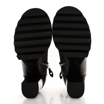 Louis Vuitton Patent Calfskin Monogram Star Trail Ankle Boots 40 Black 5 of 9