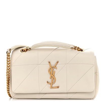 Saint Laurent Lambskin Patchwork Monogram Small Jamie White 1 of 13