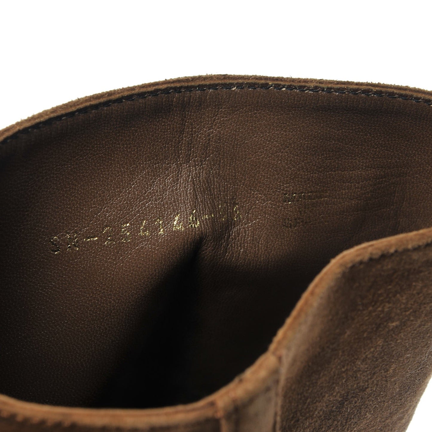 Suede Knee High Boots 36 Beige