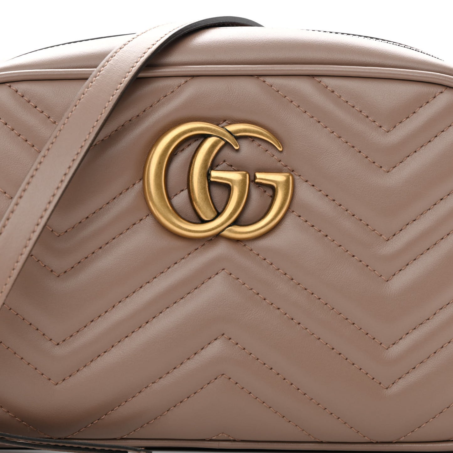Calfskin Matelasse Small GG Marmont Chain Shoulder Bag Porcelain Rose