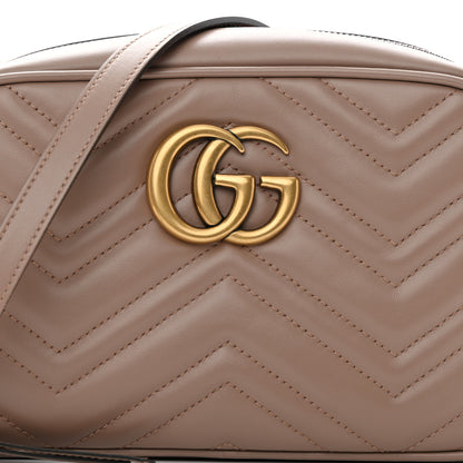 Gucci Calfskin Matelasse Small GG Marmont Chain Shoulder Bag Porcelain Rose 8 of 12