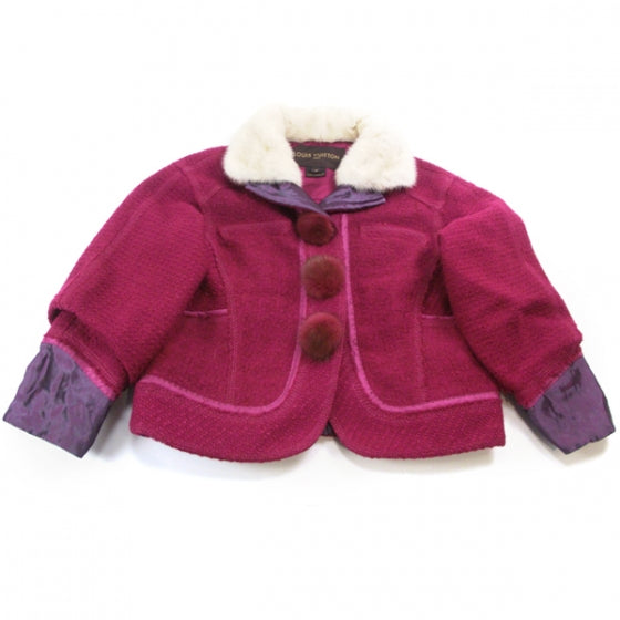 Louis Vuitton Mink Wool Jacket Pink 36 1 of 7