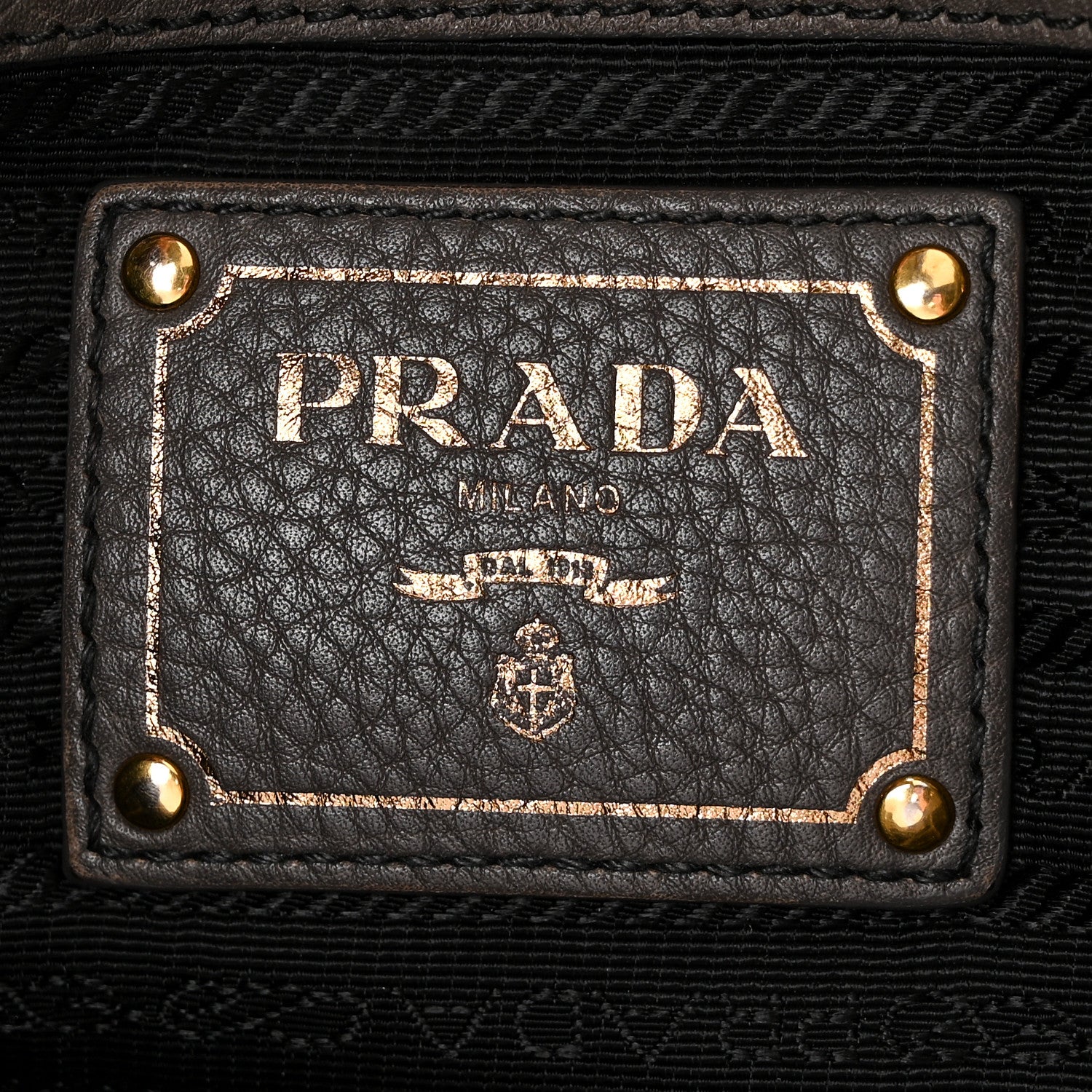 Prada Vitello Daino Bi-Color Shopping Tote Marmo Black 6 of 9
