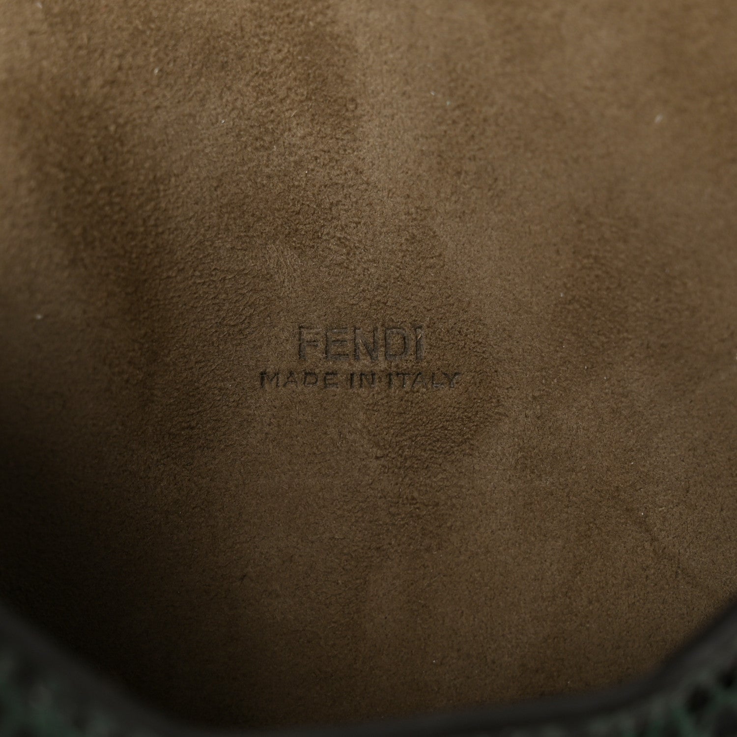 Fendi Snakeskin F is Fendi Medium Flat Envelope Pouch Ramarro 6 of 9