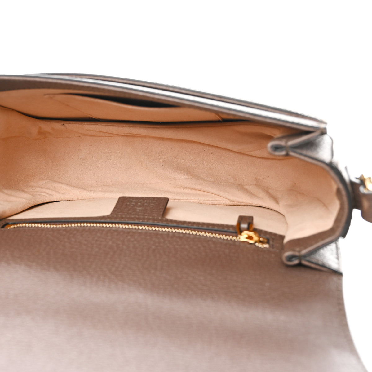 GG Supreme Monogram Web Small Ophidia Flap Messenger Bag Brown