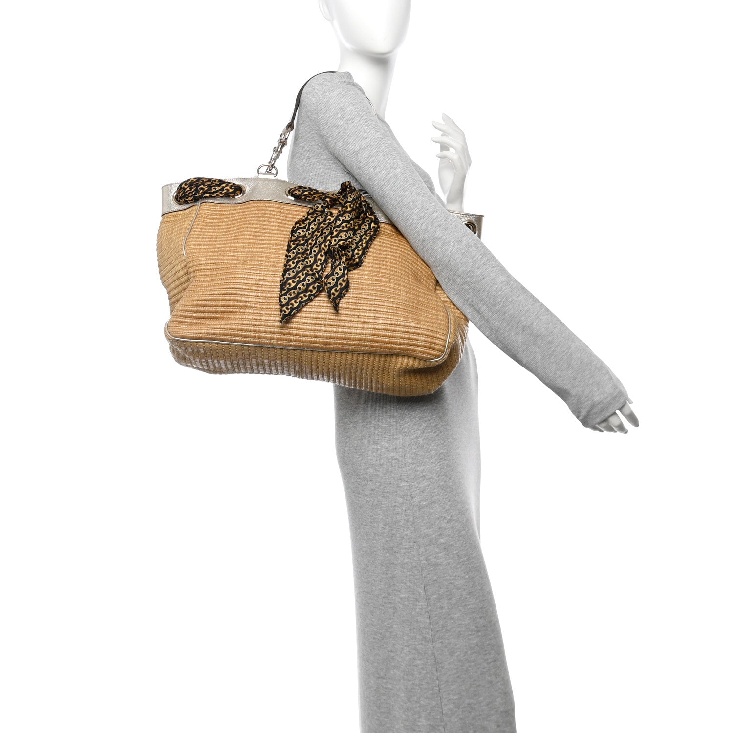 Gucci Natural Straw Large Positano Tote 2 of 15