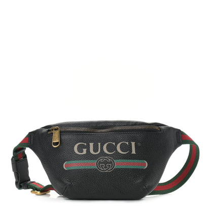 Gucci Grained Calfskin Small Logo Belt Bag Black 1 of 10