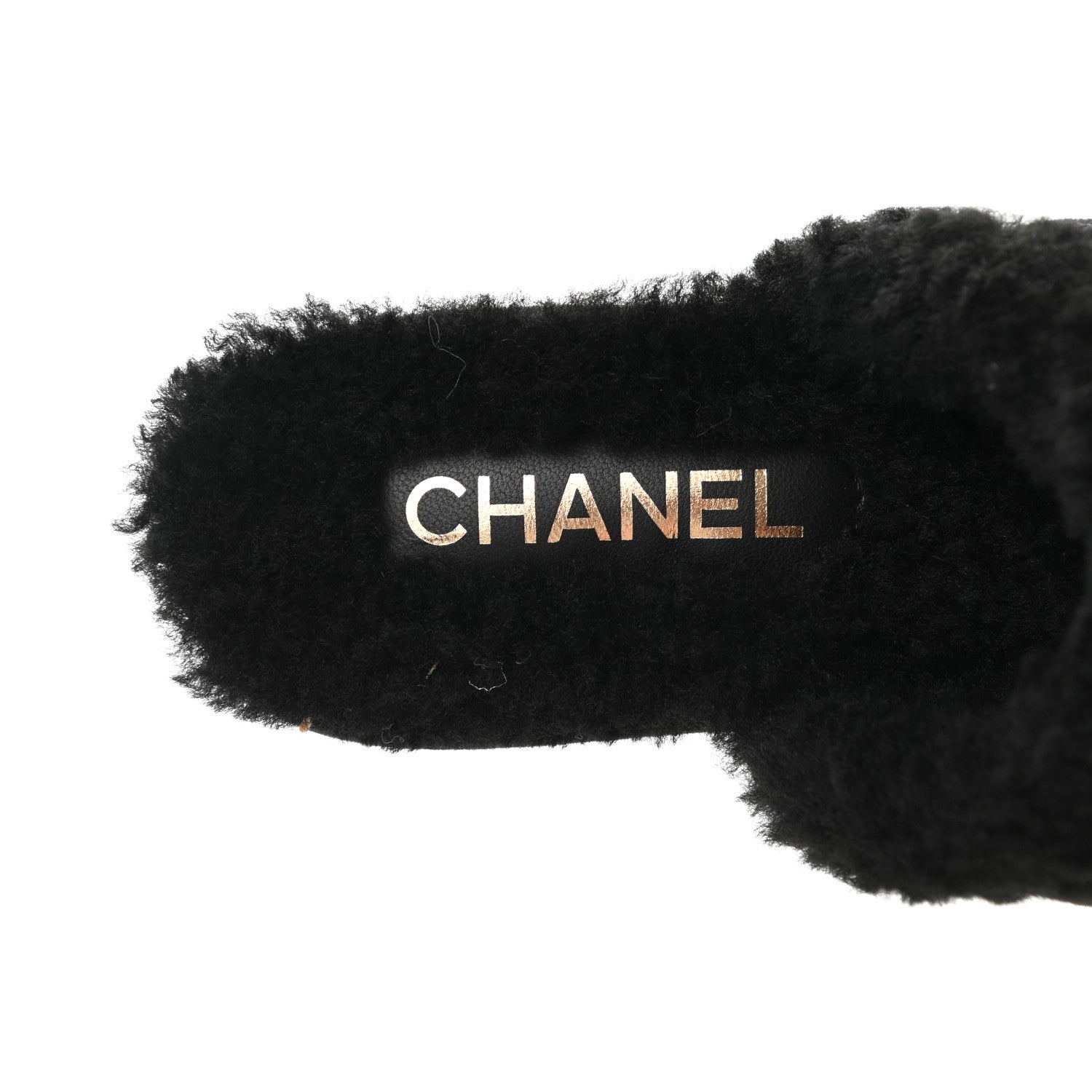 Chanel Suede Calfskin Shearling Turn Lock Clogs 39 Black 7 of 8