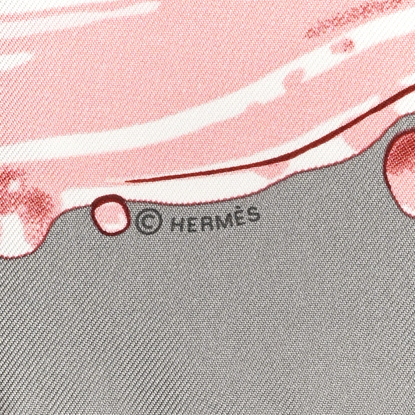 Silk Peinture Fraiche Scarf 45 Gris Acier Vieux Rose