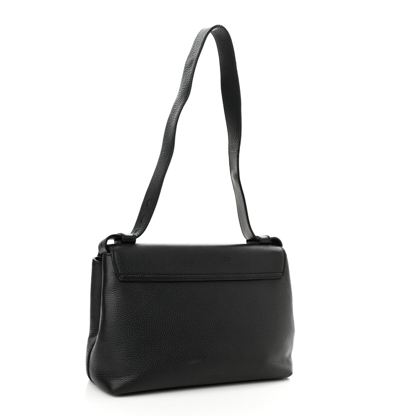 Calfskin GG Marmont Shoulder Bag Black