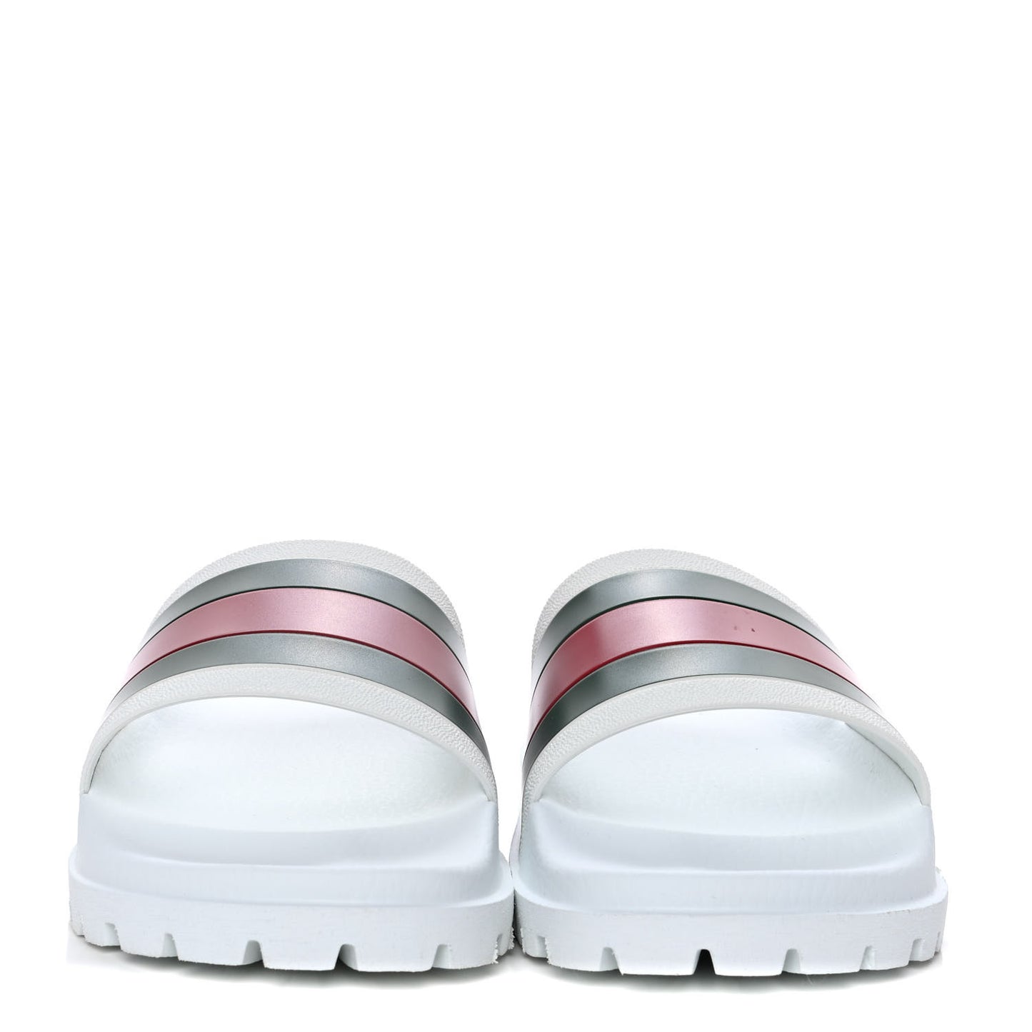 Rubber Web Mens Lug Sole Slide Sandals 9 Great White Green Red