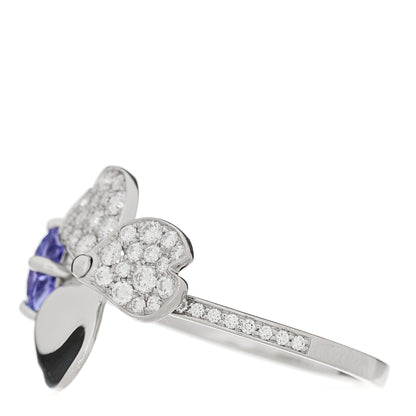 Tiffany Platinum Diamond Tanzanite Paper Flowers Ring 52 6 3 of 7